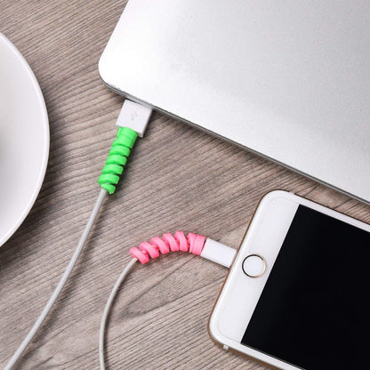 Spiral Charger Cable Protector for All Universal Cable (Pack of 10)