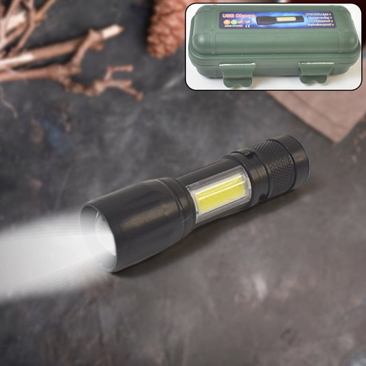 LED USB Rechargeable Mini Flashlight – Ultra-Bright Tactical Emergency Light