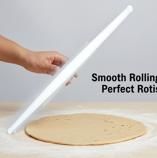 White Plastic Rolling Belan for Chapati Making