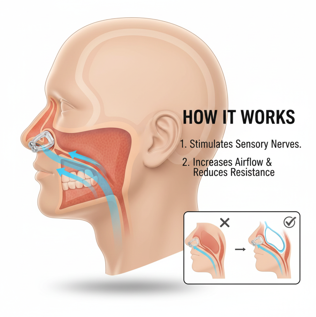 Anti-Snore Nose Clip (Silicone, 1 Pc)