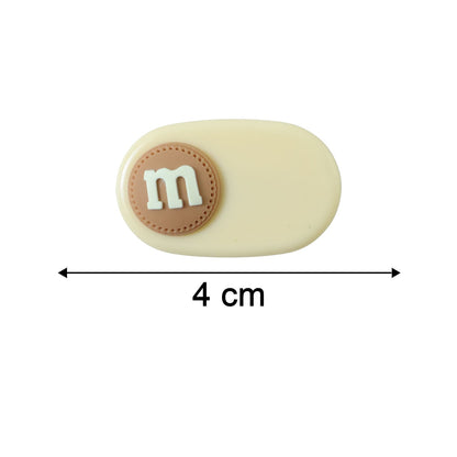 Alphabet Letter Design Decorative Hair Clips Set (2 Pc)