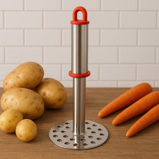Stainless Steel Potato Masher with Ergonomic Handle (17cm / 1 Pc)