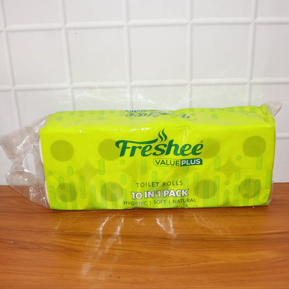 Toilet Tissue Rolls – Soft Embossed Bathroom Tissue, 220 Sheets × 10 Rolls